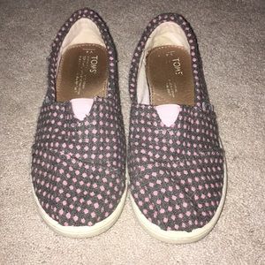 Toms Suede Polka Dot Youth Size 4